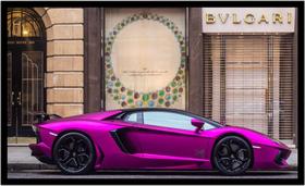 Quadro Decorativo Carro Lamborghini Automóvel Esporte Oficinas Lojas Escritórios Com Moldura RC018