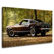 Quadro Decorativo Carro Mustang Sala Escritório Tela 60x40 cm Tela Canvas Borda Infinita Quadro Decorativo Carro Mustang Sala Escritório Tela 60x40 cm Tela Canvas Borda Infinita