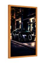 Quadro decorativo - carro preto bugatti luxo cidade
