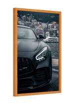 Quadro decorativo - carro preto mercedez na cidade