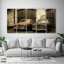 Quadro Decorativo Carro Retro Antigo 140x65 Quadro Decorativo Carro Retro Antigo 140x65