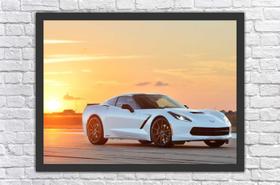 Quadro Decorativo Carros Corvette Salas Quartos Decorações Com Moldura Quadro Decorativo Carros Corvette Salas Quartos Decorações Com Moldura