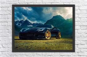 Quadro Decorativo Carros Corvette Salas Quartos Decorações Com Moldura Quadro Decorativo Carros Corvette Salas Quartos Decorações Com Moldura