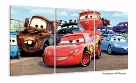 Quadro Decorativo Carros Mcqueen 120x60 em tecido
