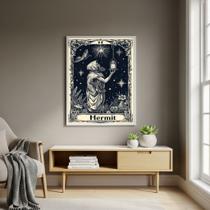 Quadro Decorativo Carta de Tarô O Eremita - 70x50cm Cor:Moldura Branca Quadro Decorativo Carta de Tarô O Eremita - 70x50cm Cor:Moldura Branca