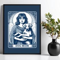 Quadro Decorativo Carta Tarot - Dog Mom 45x34cm - com vidro Quadro Decorativo Carta Tarot - Dog Mom 45x34cm - com vidro