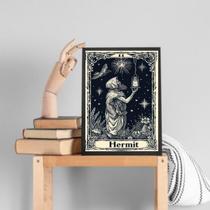 Quadro Decorativo Carta Tarot - Eremita 24x18cm - com vidro Quadro Decorativo Carta Tarot - Eremita 24x18cm - com vidro