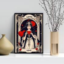 Quadro Decorativo Carta Tarot - Love 33X24Cm - Com Vidro