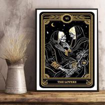 Quadro Decorativo Carta Tarot The Lovers 33X24Cm