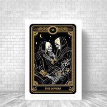 Quadro Decorativo Carta Tarot The Lovers 33x24cm
