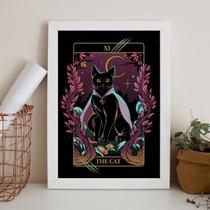 Quadro Decorativo Carta the Cat 45x34cm - Madeira Branca