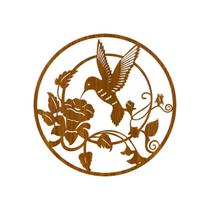 Quadro Decorativo Carvalho Mdf Beija-Flor 40X20Cm Quadro Decorativo Carvalho Mdf Beija-Flor 40X20Cm