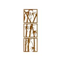 Quadro Decorativo Carvalho Mdf Decorativo Bambú 40X20Cm Quadro Decorativo Carvalho Mdf Decorativo Bambú 40X20Cm