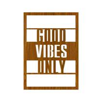 Quadro Decorativo Carvalho Mdf Good Only Vibes 40X20Cm Quadro Decorativo Carvalho Mdf Good Only Vibes 40X20Cm