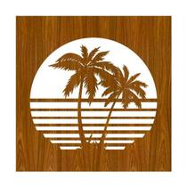 Quadro Decorativo Carvalho Mdf Ilha 40X20Cm