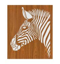 Quadro Decorativo Carvalho Mdf Zebra Selvagem 40X20Cm