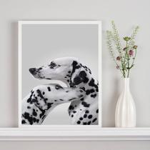 Quadro Decorativo Casal De Cães Dálmatas 45x34cm