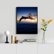 Quadro Decorativo Casal De Golfinhos 33x24cm