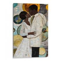 Quadro decorativo Casal em Harmonia de Círculos Celestiais - Art Canvas