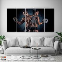 Quadro Decorativo Casal Fitnes 140x65