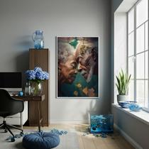 Quadro Decorativo Casal Preta e Preto Velho - 70x50cm Quadro Decorativo Casal Preta e Preto Velho - 70x50cm