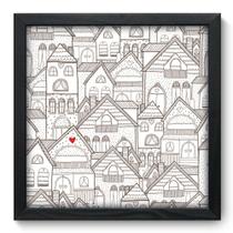 Quadro Decorativo - Casas - 33cm x 33cm - 195qddp