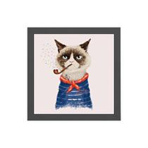 Quadro Decorativo Cat Sailor 20x20cm