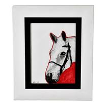 Quadro Decorativo Cavalo 50x60cm Preto Vermelho Quagliato Quadro Decorativo Cavalo 50x60cm Preto Vermelho Quagliato