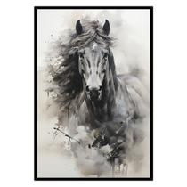 Quadro Decorativo Cavalo Aquarela Moldura Cx Alta 40x60 Quadro Decorativo Cavalo Aquarela Moldura Cx Alta 40x60