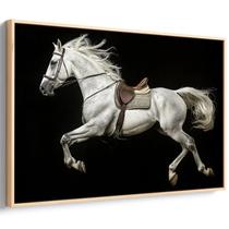 Quadro decorativo Cavalo Branco em Voo de Liberdade - Art Canvas