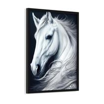 Quadro Decorativo Cavalo Branco Longa Crina 40x60 c Moldura Quadro Decorativo Cavalo Branco Longa Crina 40x60 c Moldura