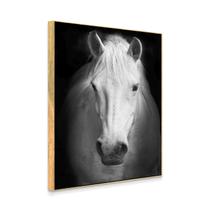 Quadro Decorativo Cavalo Branco Toque Elegante e Natural para sua Decoração