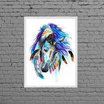 Quadro Decorativo Cavalo Encantado 45x34cm - com vidro