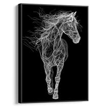 Quadro decorativo Cavalo Etéreo em Linhas de Movimento Fluido - Art Canvas