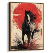 Quadro decorativo Cavalo Indomável Sob o Sol Rubro Explosivo - Art Canvas