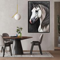 Quadro Decorativo Cavalo Sala Moldura Preta Cx Alta 40x60 Quadro Decorativo Cavalo Sala Moldura Preta Cx Alta 40x60