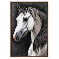 Quadro Decorativo Cavalo Sala Quarto Moldura Cx Alta 100x66 Quadro Decorativo Cavalo Sala Quarto Moldura Cx Alta 100x66