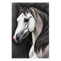 Quadro Decorativo Cavalo Sala Quarto Moldura Cx Alta 100x66 Titulo Moldura Branca