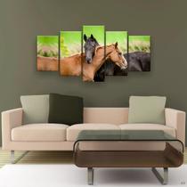 Quadro Decorativo Cavalos No Campo Hd 129x61 Quarto Sala Quadro Decorativo Cavalos No Campo Hd 129x61 Quarto Sala
