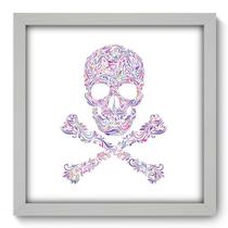 Quadro Decorativo - Caveira - 33cm x 33cm - 394qddb Quadro Decorativo - Caveira - 33cm x 33cm - 394qddb