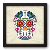 Quadro Decorativo - Caveira Mexicana - 22cm x 22cm - 027qddp