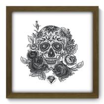 Quadro Decorativo - Caveira Mexicana - 33cm x 33cm - 067qddm