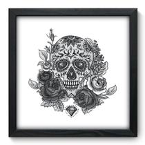 Quadro Decorativo - Caveira Mexicana - 33cm x 33cm - 067qddp