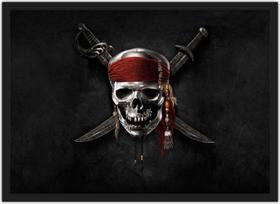 Quadro Decorativo Caveira Piratas Do Caribe Filmes Cinema Salas Quartos Decorações Com Moldura Quadro Decorativo Caveira Piratas Do Caribe Filmes Cinema Salas Quartos Decorações Com Moldura