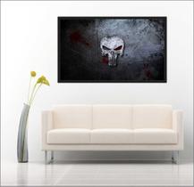 Quadro Decorativo Caveira Salas Quartos Decorações Com Moldura TT04 Quadro Decorativo Caveira Salas Quartos Decorações Com Moldura TT04