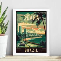 Quadro Decorativo Ceará - Brasil 24X18Cm - Com Vidro