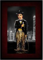 Quadro Decorativo Celebridades Charlie Chaplin Cinema Filmes Vintage Com Moldura RC003