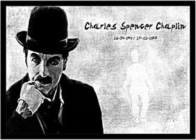 Quadro Decorativo Celebridades Charlie Chaplin Filmes Vintage Cinema Com Moldura RC006 - Vital Printer