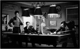 Quadro Decorativo Celebridades Música Cinema Sinuca Clássico Com Moldura RC001