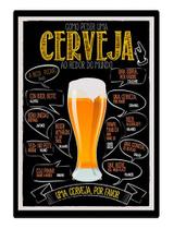 Quadro Decorativo Cerveja - Churrasqueira Ou Área De Lazer